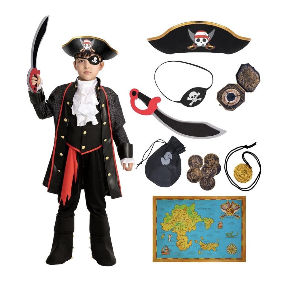 Spooktacular Creations Pirate Complete Costume Kids Small5/7 New